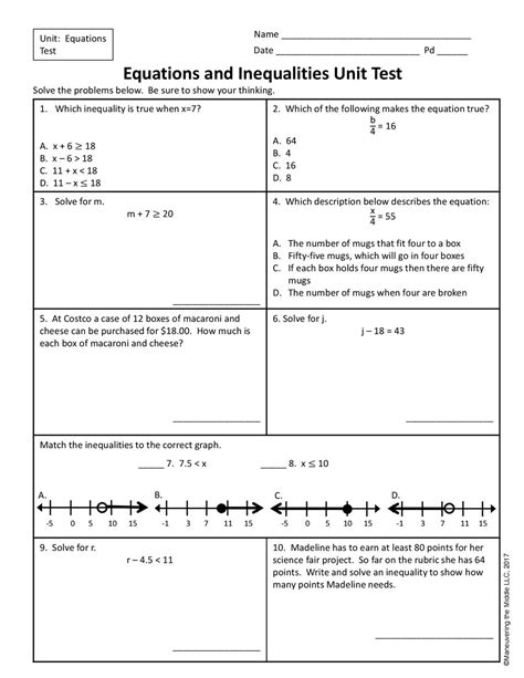 A 7 day CCSS-Aligned Inequalities Unit which includes solving one-step inequalities, solving two-step inequalities, writing inequalities, and solving inequalities in real world situations. . Maneuvering the middle equations and inequalities answer key grade